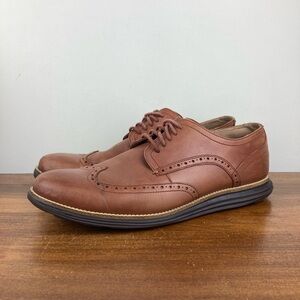 Cole Haan OriginalGrand Wingtip Oxford Brown Leather C26472 Men's Size 13M.